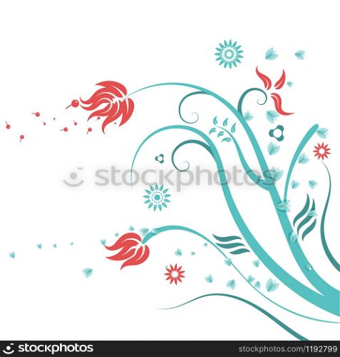 Colorful Floral Design element, flower Abstract Background, Vector illustration