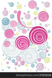 colorful floral doodle