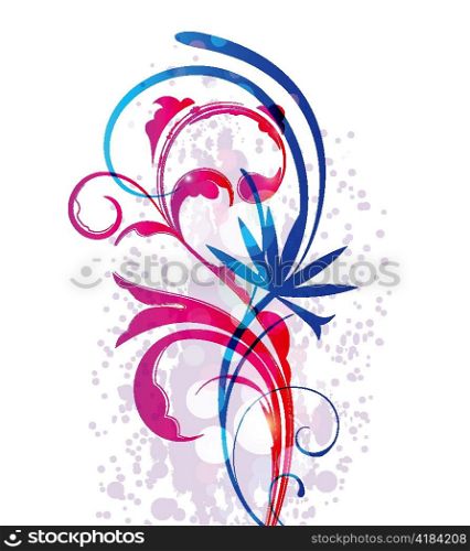 colorful floral elements vector illustration