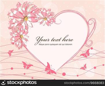 Colorful floral frame Royalty Free Vector Image