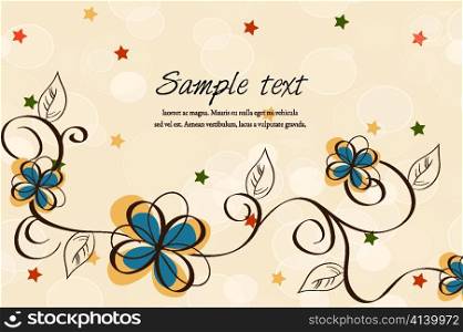 colorful floral vector background