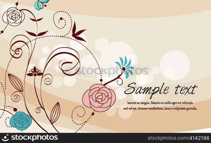 colorful floral vector background