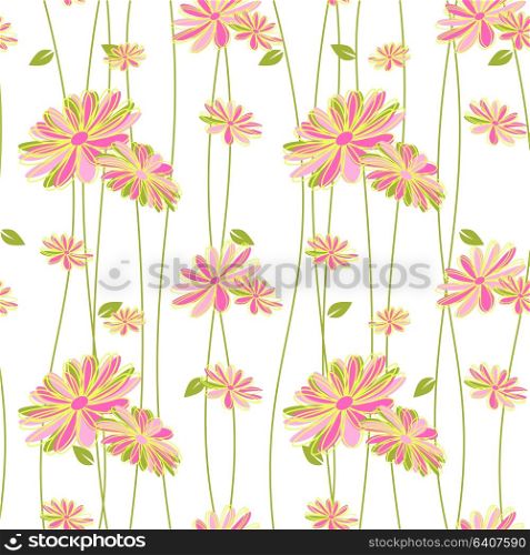 Colorful Flower Seamless Pattern Background Wallpaper