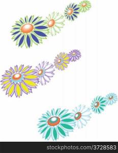 Colorful flowers. Vector illustration.