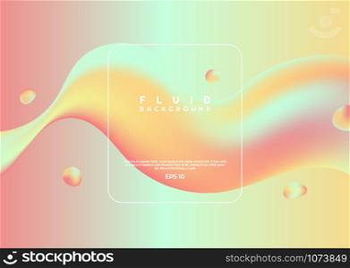 Colorful fluid design wave element modern clean design with space for your text. vector illustration