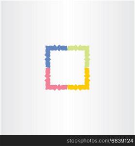 colorful frame box icon vector