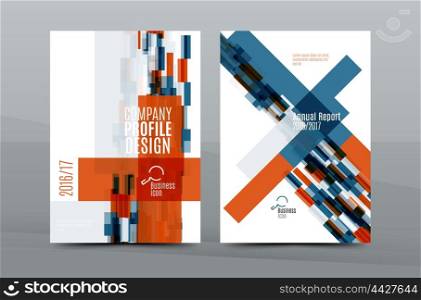 Colorful fresh business A4 cover template - flyer, brochure, book cover and annual report. Geometric design abstract background