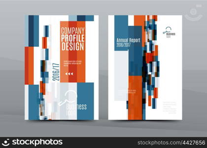 Colorful fresh business A4 cover template - flyer, brochure, book cover and annual report. Geometric design abstract background