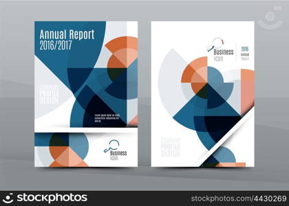 Colorful fresh business A4 cover template - flyer, brochure, book cover and annual report. Geometric design abstract background