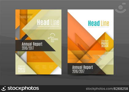 Colorful fresh business A4 cover template - flyer, brochure, book cover and annual report. Geometric design abstract background