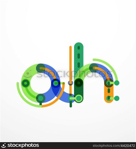 Colorful funny cartoon letter icon. Colorful funny cartoon letter icon. Business logo design