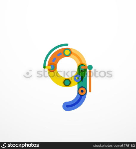 Colorful funny cartoon letter icon. Colorful funny cartoon letter icon. Business logo design