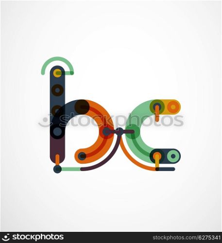 Colorful funny cartoon letter icon. Colorful funny cartoon letter icon. Business logo design