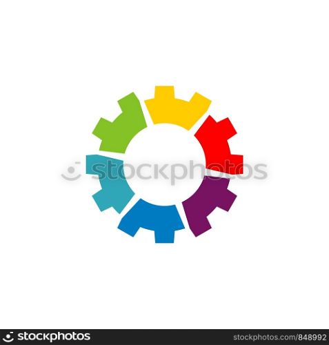 Colorful Gear Logo Template Illustration Design. Vector EPS 10.