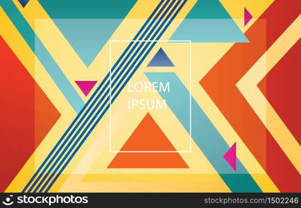 Colorful Geometric Abstract Background Triangle Shape Composition