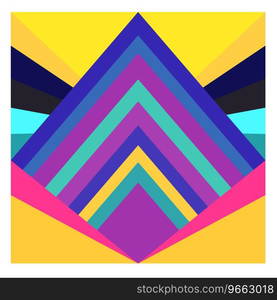 Colorful geometric and curve background pattern Vector Image