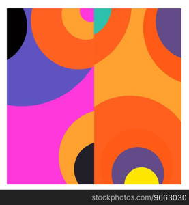 Colorful geometric and curve background pattern Vector Image