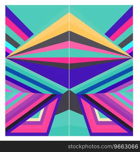 Colorful geometric and curve background pattern Vector Image