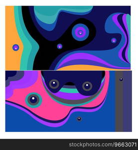 Colorful geometric and curve background pattern Vector Image