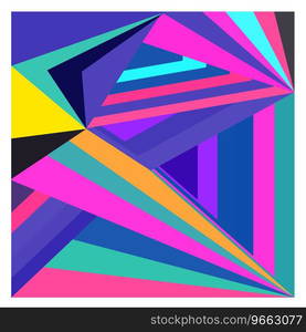 Colorful geometric and curve background pattern Vector Image