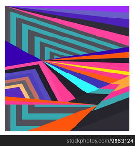 Colorful geometric and curve background pattern Vector Image