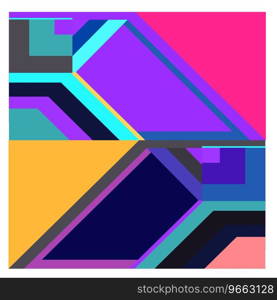 Colorful geometric and curve background pattern Vector Image