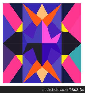 Colorful geometric and curve background pattern Vector Image