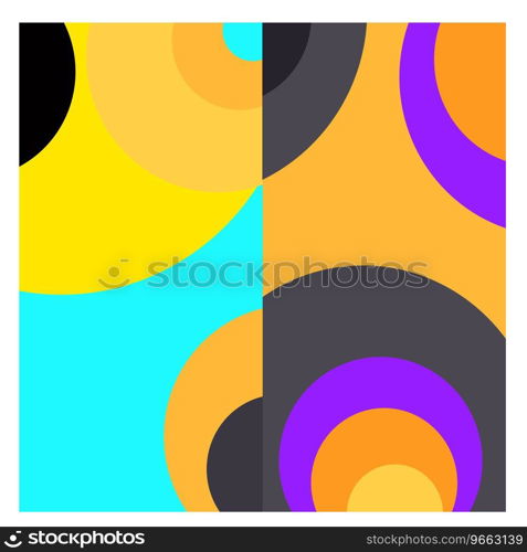 Colorful geometric and curve background pattern Vector Image