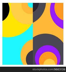 Colorful geometric and curve background pattern Vector Image