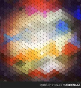 Colorful geometric background, abstract hexagonal pattern vector.