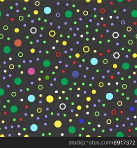 Colorful geometric seamless pattern on dark background. Colorful geometric seamless pattern
