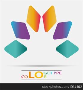 Colorful geometric vector business icon,logo, sign, symbol for creative design need. Colorful geometric vector business icon,logo, sign, symbol