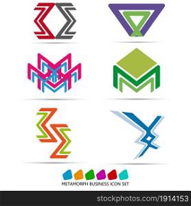 Colorful geometric vector business icon,logo, sign, symbol pack for creative design need. Colorful geometric vector business icon,logo, sign, symbol pack