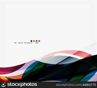 Colorful geometric wave abstract background. Vector template background for workflow layout, diagram, number options or web design