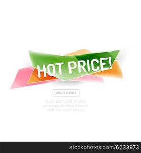 Colorful geometric website sale tag button. Colorful geometric website sale tag button. Vector universal internet banner