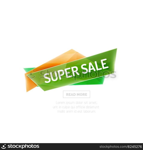 Colorful geometric website sale tag button. Colorful geometric website sale tag button. Vector universal internet banner