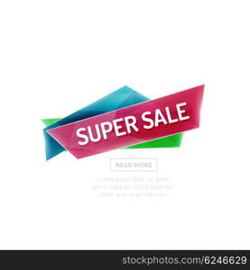 Colorful geometric website sale tag button. Colorful geometric website sale tag button. Vector universal internet banner