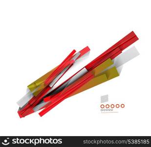 Colorful geometrical shapes abstract lines for business / technology background, presentation, web design, web layout, design elements