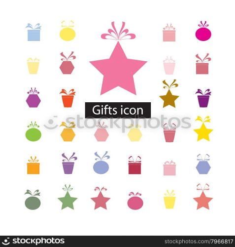 colorful gift icon .vector illustration