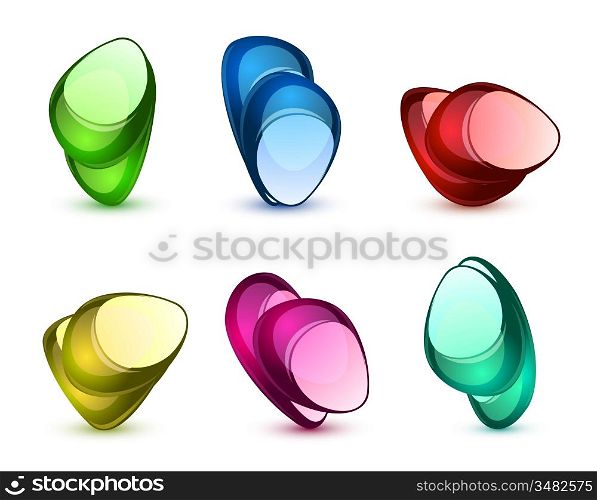 Colorful glass shapes