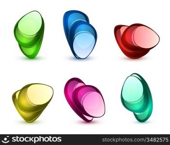 Colorful glass shapes