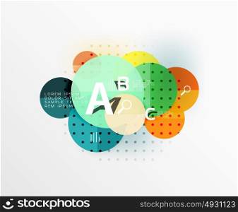 Colorful glossy circle infographics. Colorful glossy circle infographics. Vector template background for workflow layout, diagram, number options or web design
