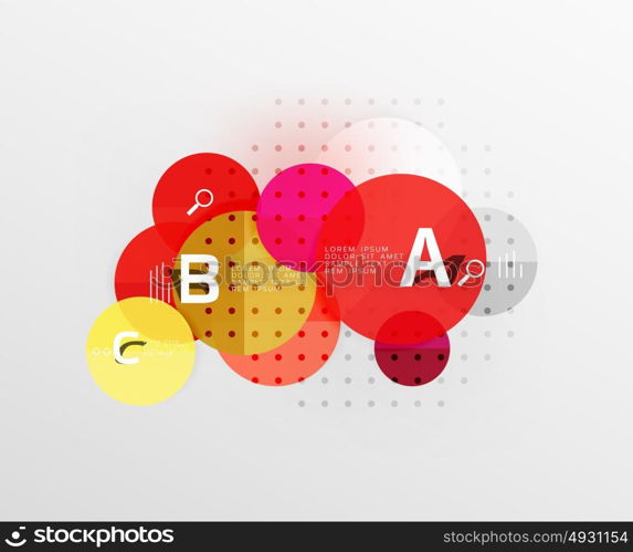 Colorful glossy circle infographics. Colorful glossy circle infographics. Vector template background for workflow layout, diagram, number options or web design