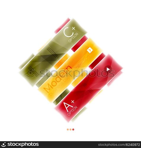 Colorful glossy stripes business infographics. Colorful glossy stripes business infographics. Vector background with geometric shapes with text