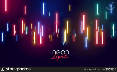 colorful glowing neon lights background