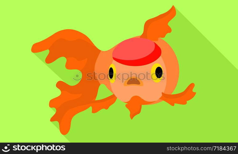 Colorful goldfish icon. Flat illustration of colorful goldfish vector icon for web design. Colorful goldfish icon, flat style