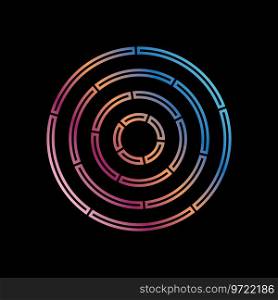 Colorful Gradient Circles logo vector illustration background design