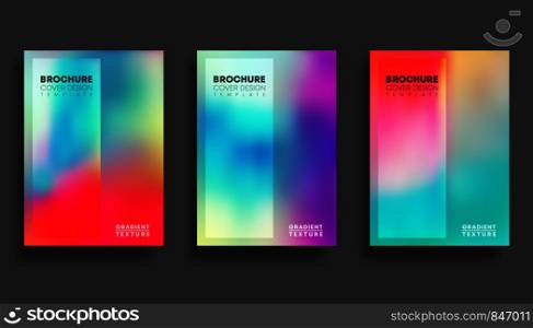 Colorful gradient cover template set design for flyer, poster, brochure, typography or other printing products. Vector illustration.. Colorful gradient cover template set design for flyer, poster, brochure, typography or other printing products
