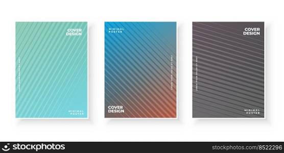 Colorful gradient covers set with modern abstract backgrounds