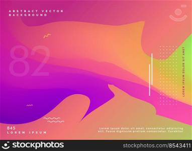 colorful gradient fluid background design vector illustration. colorful gradient fluid background design